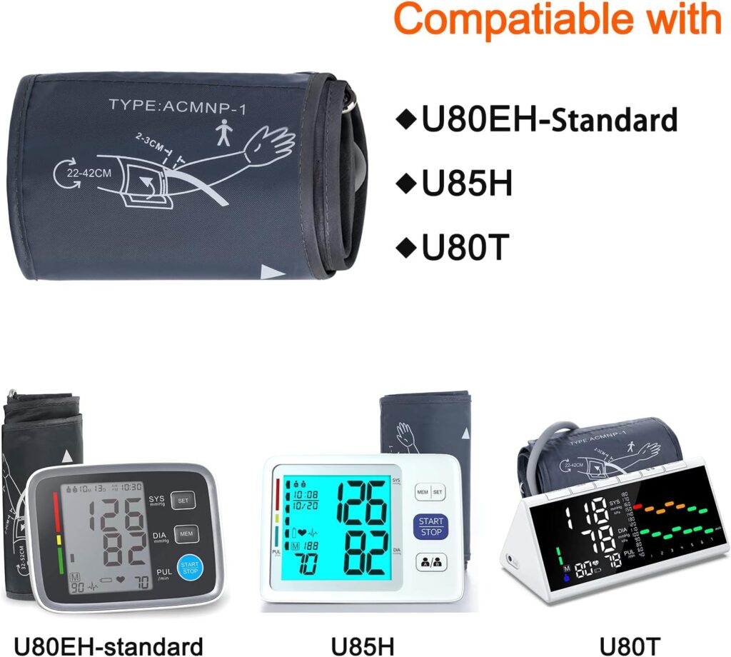 ALPHAGOMED Replacement Cuff, Regular Blood Pressure Cuff, Standard Cuff Size for Upper Arm Circumference from 8.6-16.5 in (22-42cm), BP Machine Not Included,Cuff Only (Medium/Large)