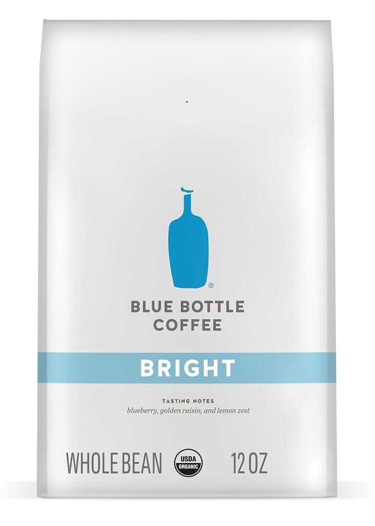 Blue Bottle Whole Bean Organic Coffee, Bright, Light Roast, 12 Ounce Bag (Pack of 1)