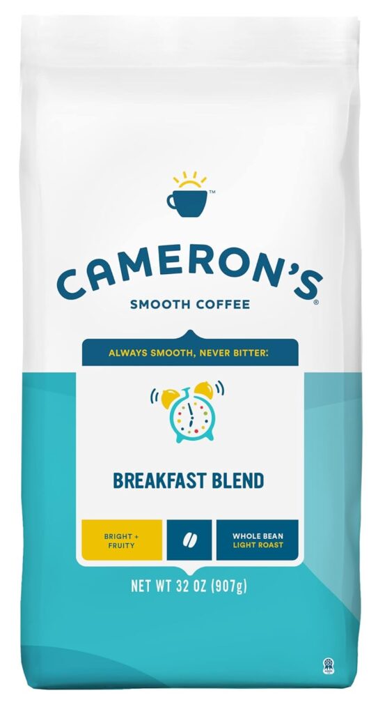 Camerons Coffee Roasted Whole Bean Coffee, Breakfast Blend, 32 Ounce, (Pack of 1)