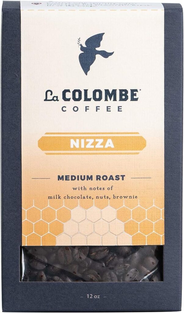 La Colombe Nizza Medium Roast Whole Bean Coffee - 12 Ounce, 1 Pack  - Notes of Milk Chocolate, Nuts  Browniewith a Honey-Sweet Roasted Nuttiness