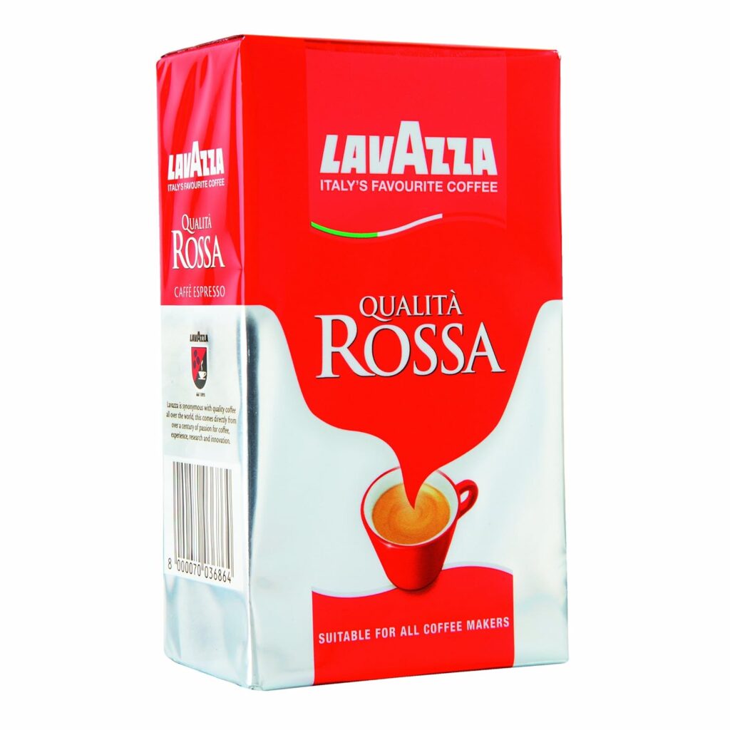 Lavazza Qualita Rossa - 2.2LB Bag of Espresso Beans - Authentic Italian, Blended and Roasted in Italy, Chocolate Flavour, Full Body and Intense Aromas