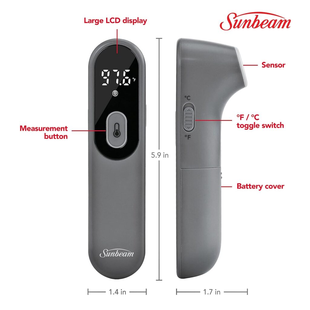 Sunbeam Touchless Body + Object Thermometer  Pro Upper Arm Blood Pressure Monitor