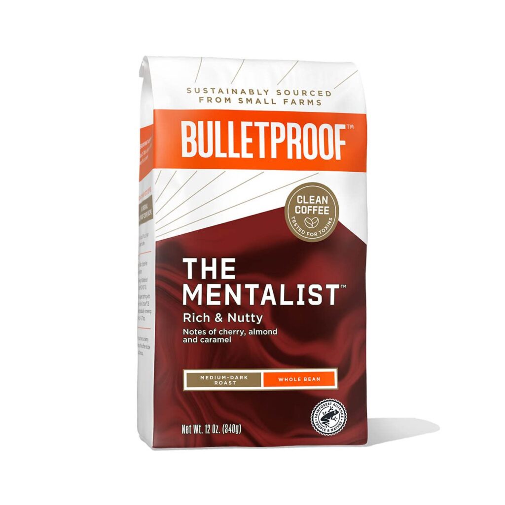 The Mentalist Whole Bean Coffee, Medium Dark Roast, 12 Oz, Bulletproof Keto Friendly 100% Arabica Coffee, Certified Clean Coffee, Rainforest Alliance, Sourced from Guatemala, Colombia  El Salvador